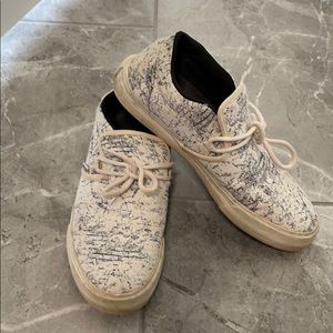 Supra Cuba white & black woven slip on sneaker